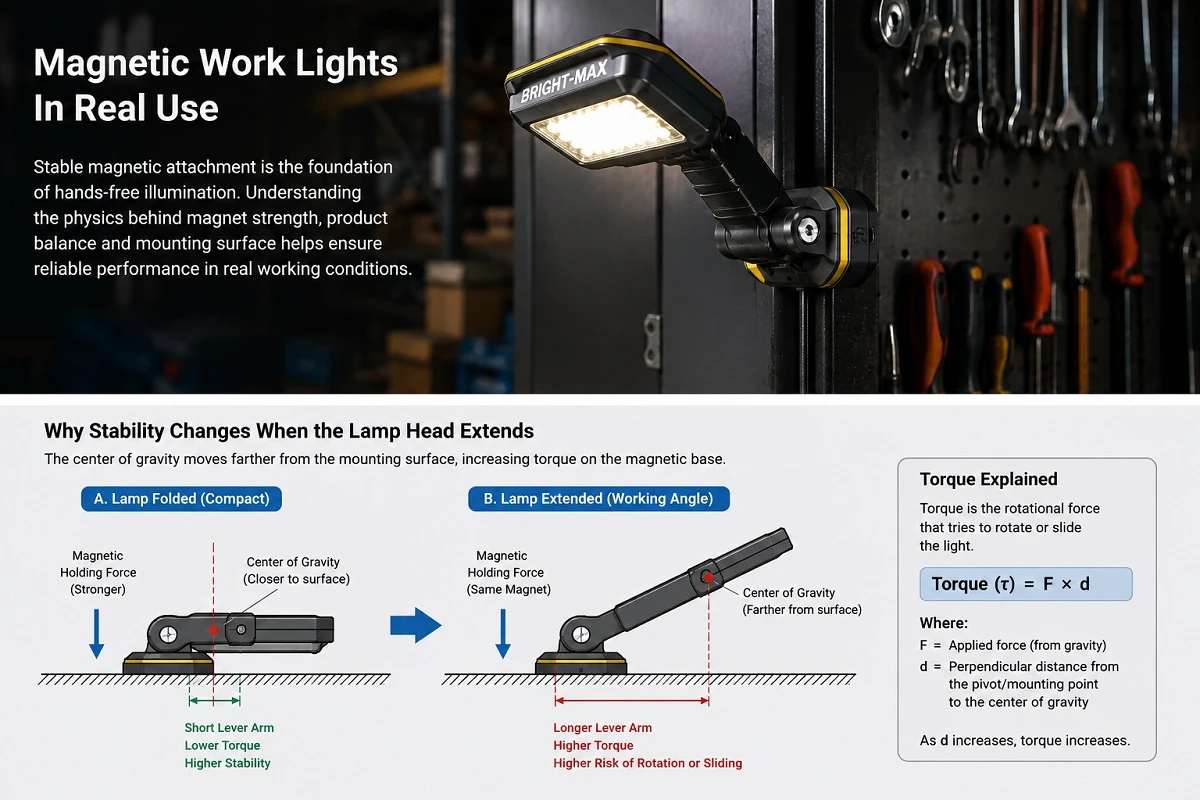 Magnetic Work light Stability Magnetic Work light Stability