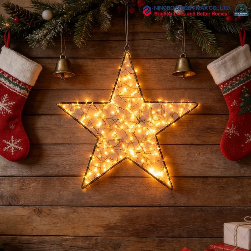 christmas metal star light