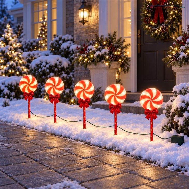 Christmas Garden Lollipop Lights