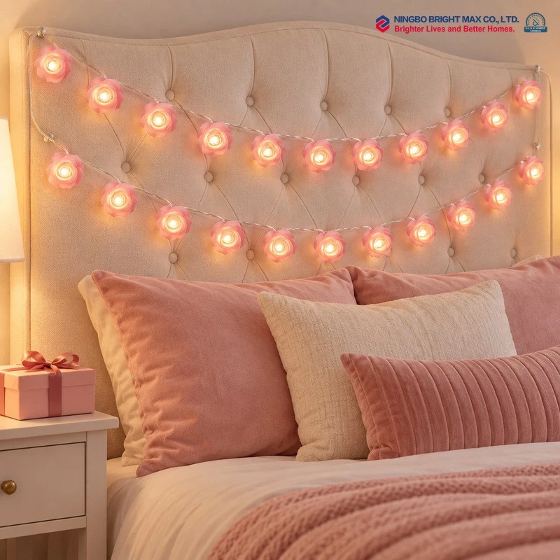 Pink Rose Bedroom Lights