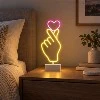 Finger Heart Neon Light