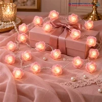 Pink Rose String Lights