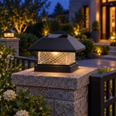Solar Fence Post Lights Outdoor