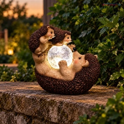 Solar Hedgehog Family Light