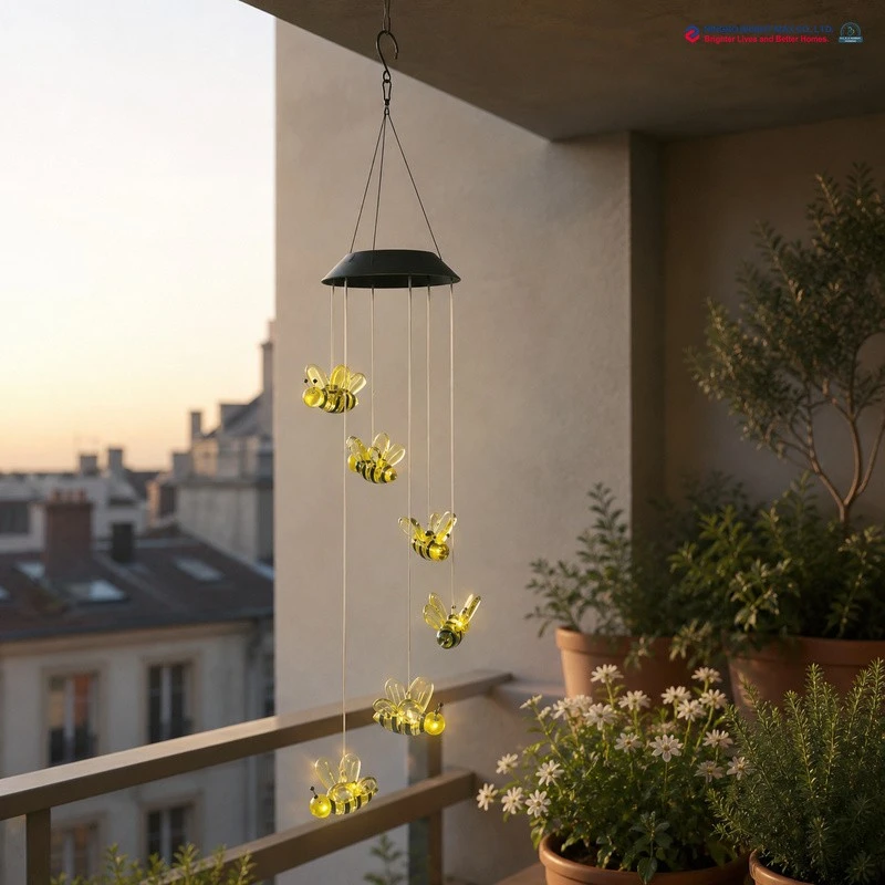 Hanging Solar Bee Light for Patio