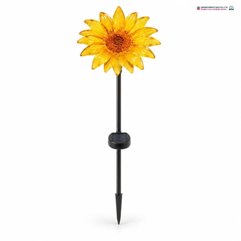 sunflower solar stake light