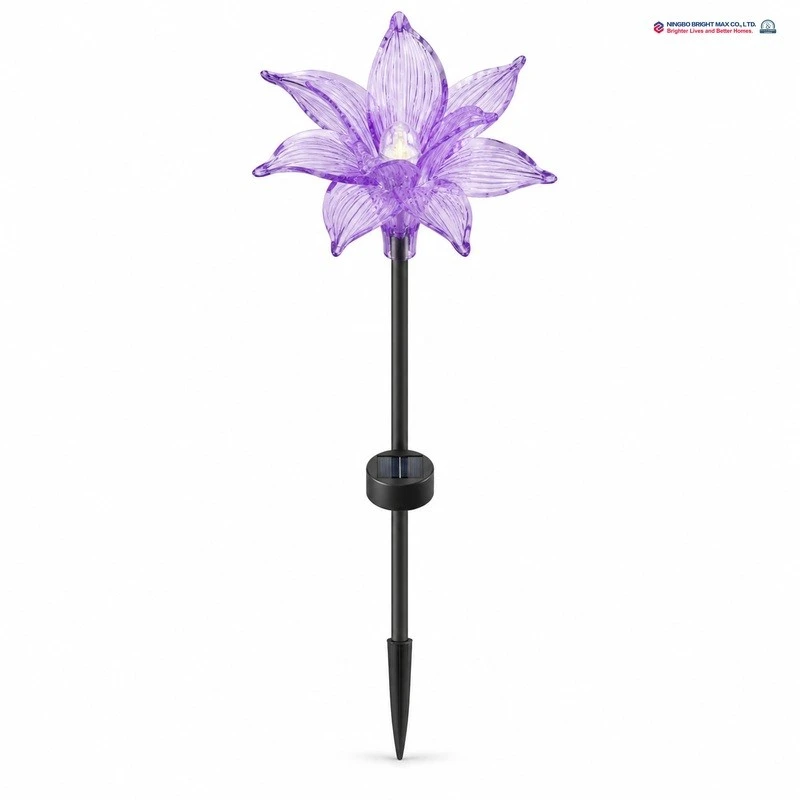 purple flower garden light