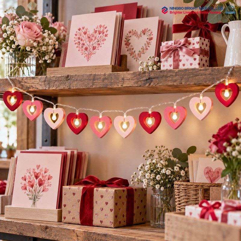 Valentine Wooden Heart Lights